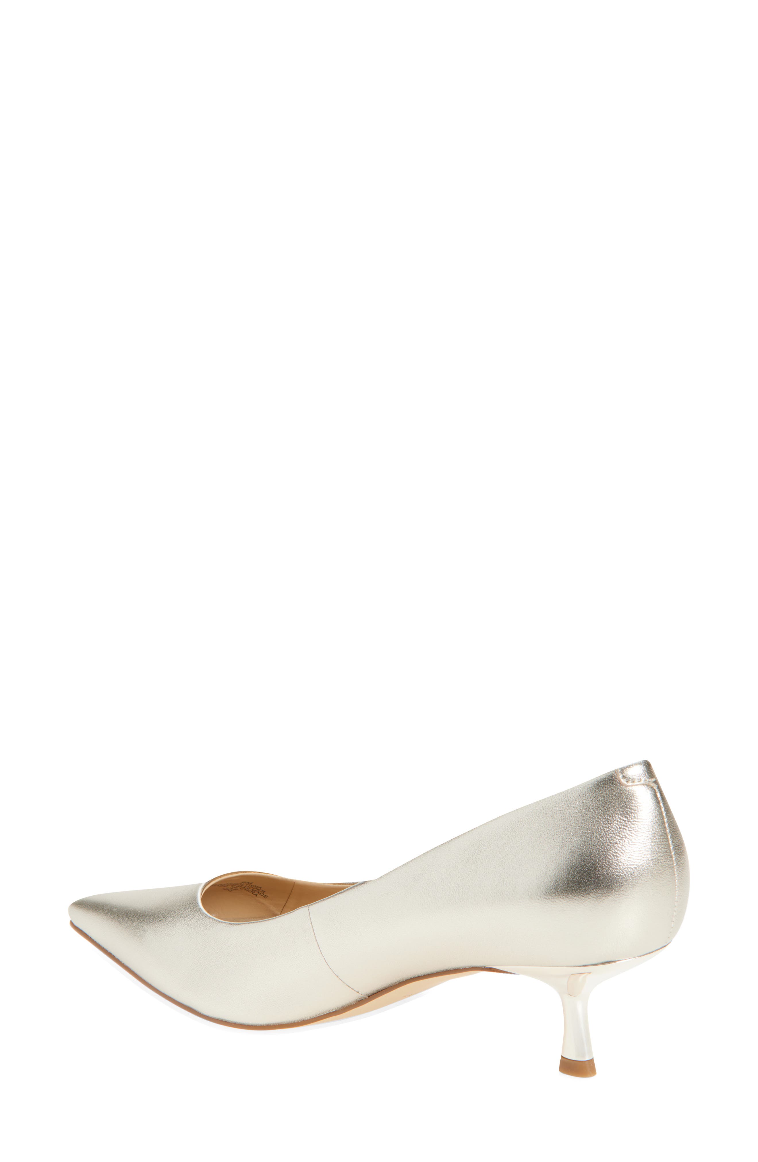Calynna Pointed Toe Kitten Heel Pump, Alternate, color, GOLD
