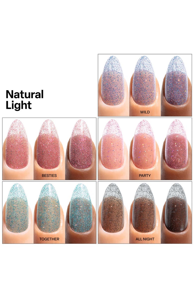 Aprés Nail Kuromi Naughty and Nice Flash Glitter Gel Couleur (Set of 5), 10ml, Alternate, color,