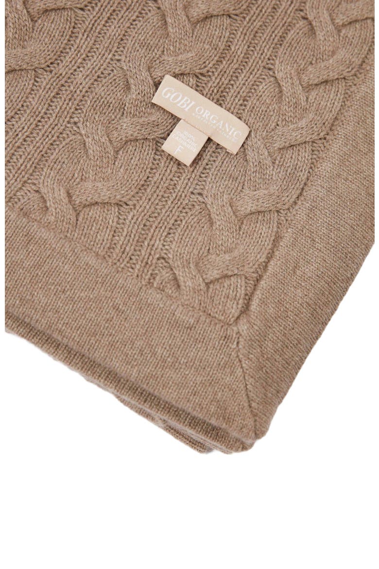 Cable Knit Blanket, Alternate, color, taupe