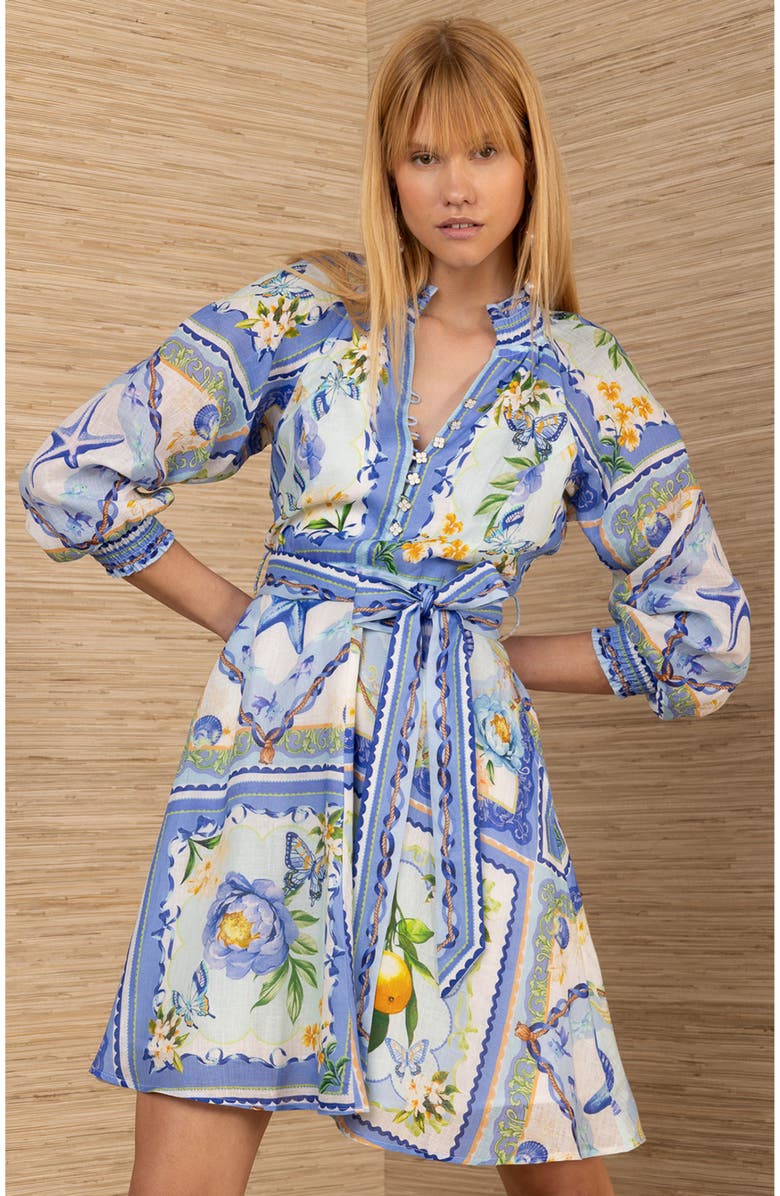 Hale Bob Lakelynn Linen Dress, Alternate, color,