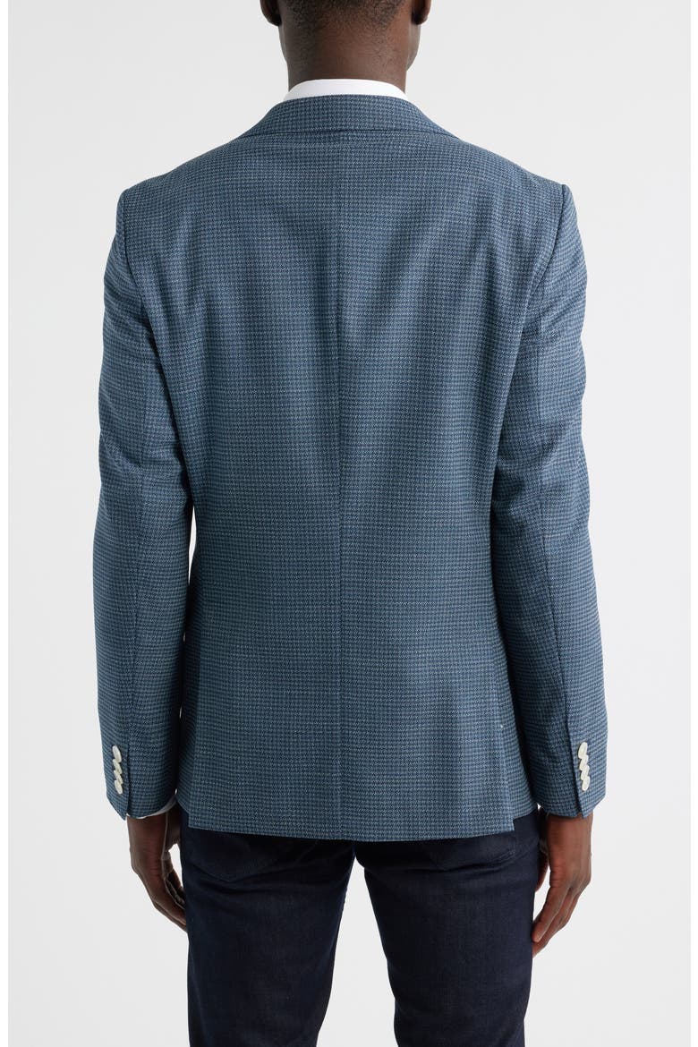 Hutson Slim Fit Micocheck Wool Blend Sport Coat, Alternate, color, DARK BLUE