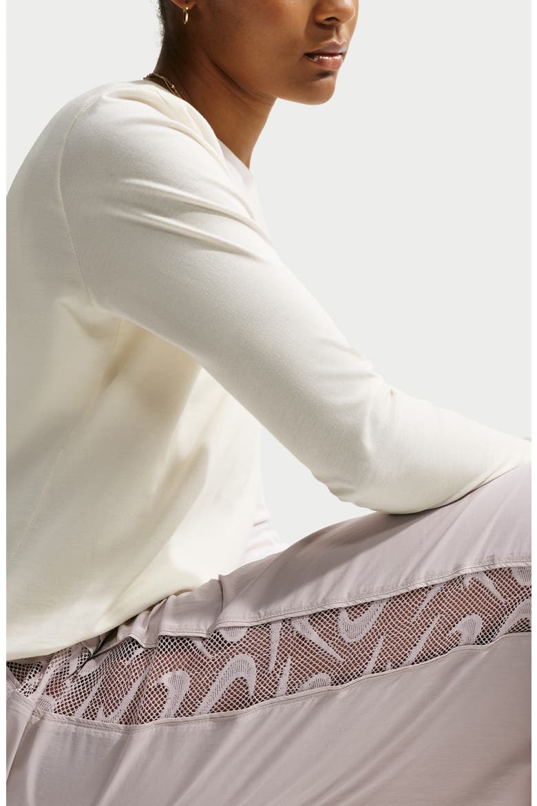 Wide Leg Track Pants, Alternate, color, CREAM II/ CREAM II/ WHITE