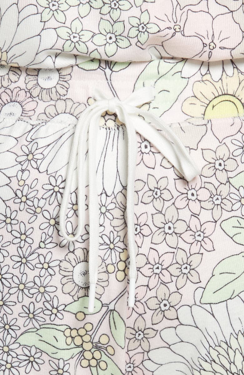 PJ Salvage Smiley Blooms Pajama Shorts, Alternate, color, 