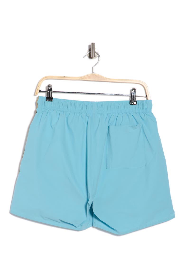 Iconic Drawstring Waist Swim Trunks, Alternate, color, LIGHT/ PASTEL BLUE