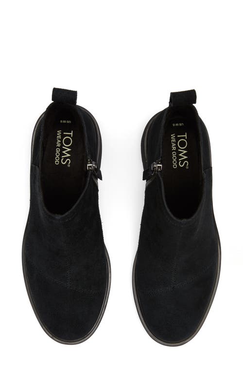 Toms Maude Faux Shearling Lined Bootie In Black
