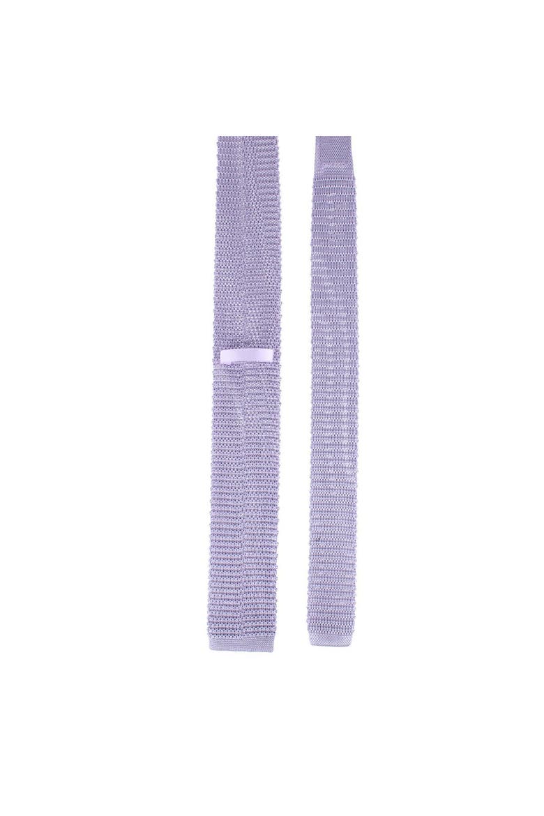 Zion Knit Silk Solid Colored Necktie, Alternate, color, Lilac