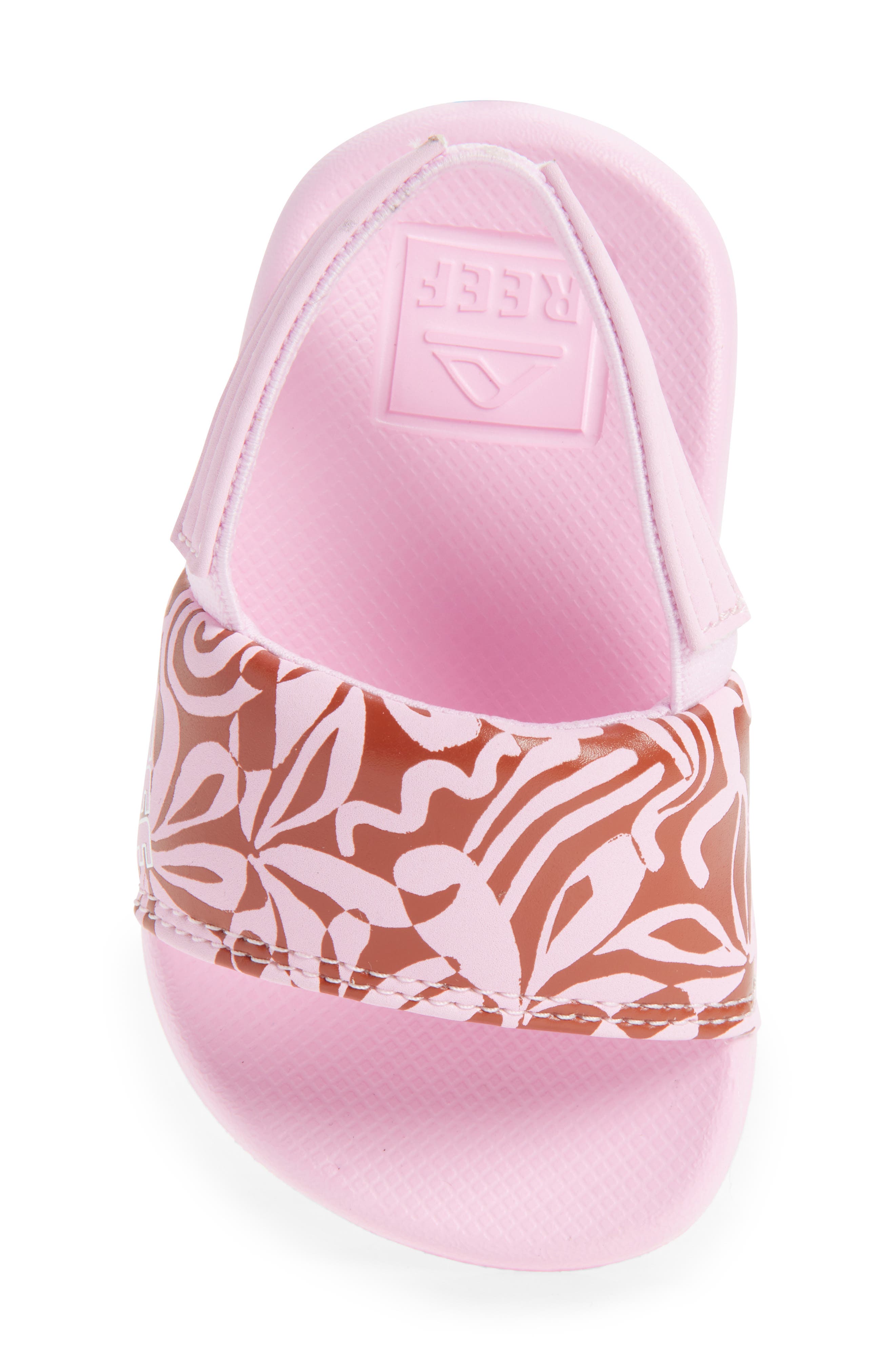 Reef Kids' Little One Slide Sandal, Alternate, color, Pink Modern Floral