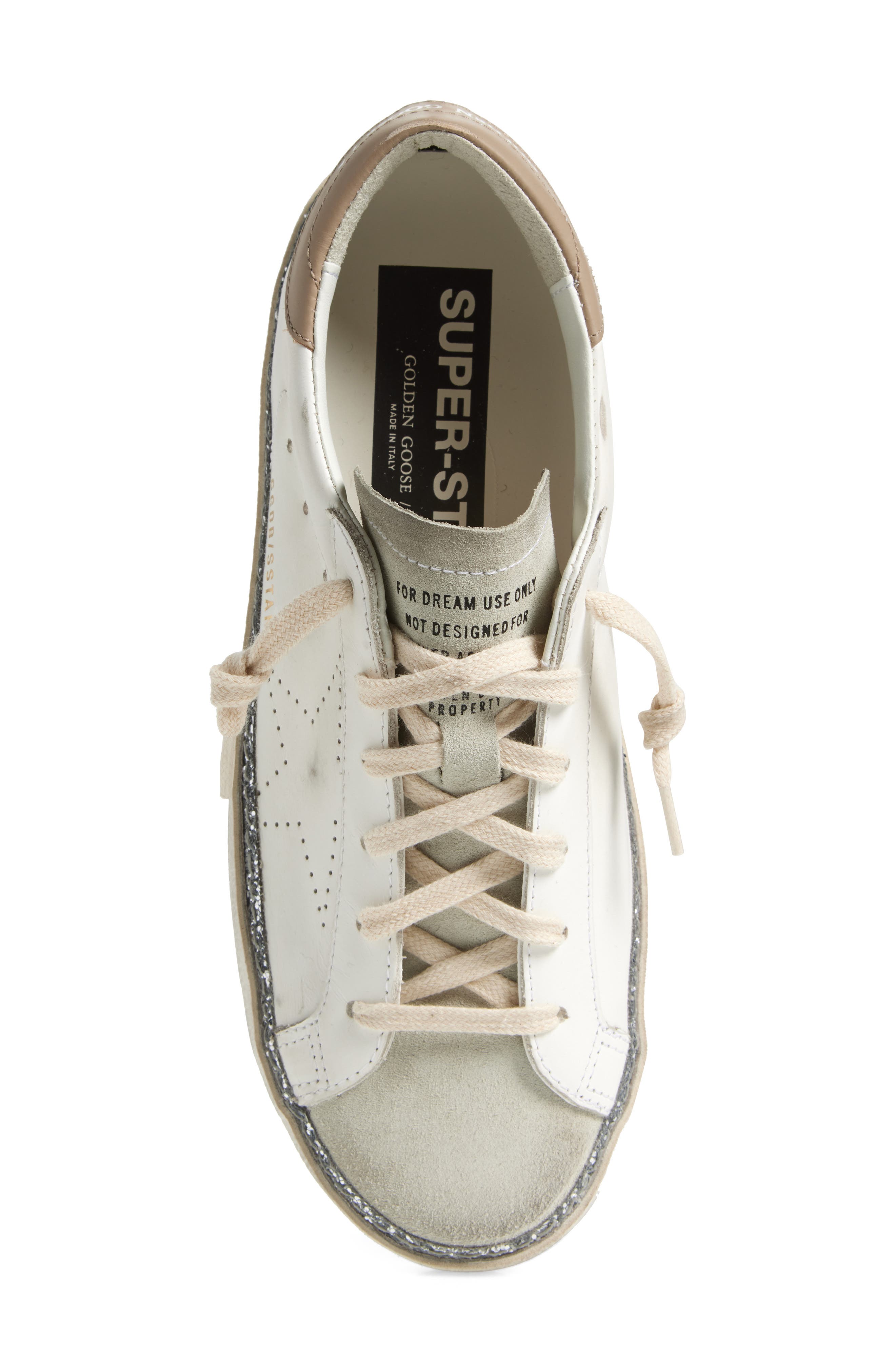 Golden Goose Super-Star Skate Sneaker, Alternate, color, White/ Ice/ Silver/ Beige