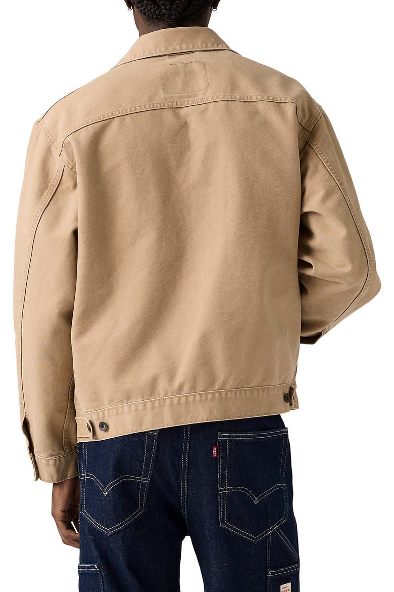 Sunrise Cotton Canvas Trucker Jacket, Alternate, color, TIGERS EYE