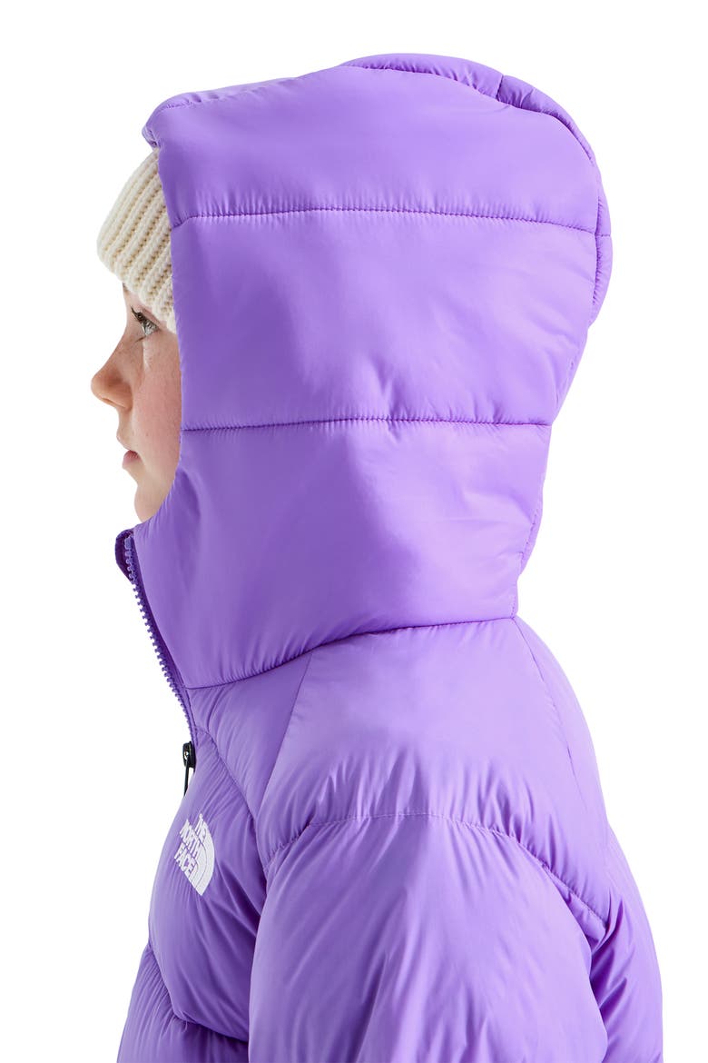 Kids' Hydrenalite 600-Fill-Power Down Hooded Jacket, Alternate, color, ELEVATION PURPLE