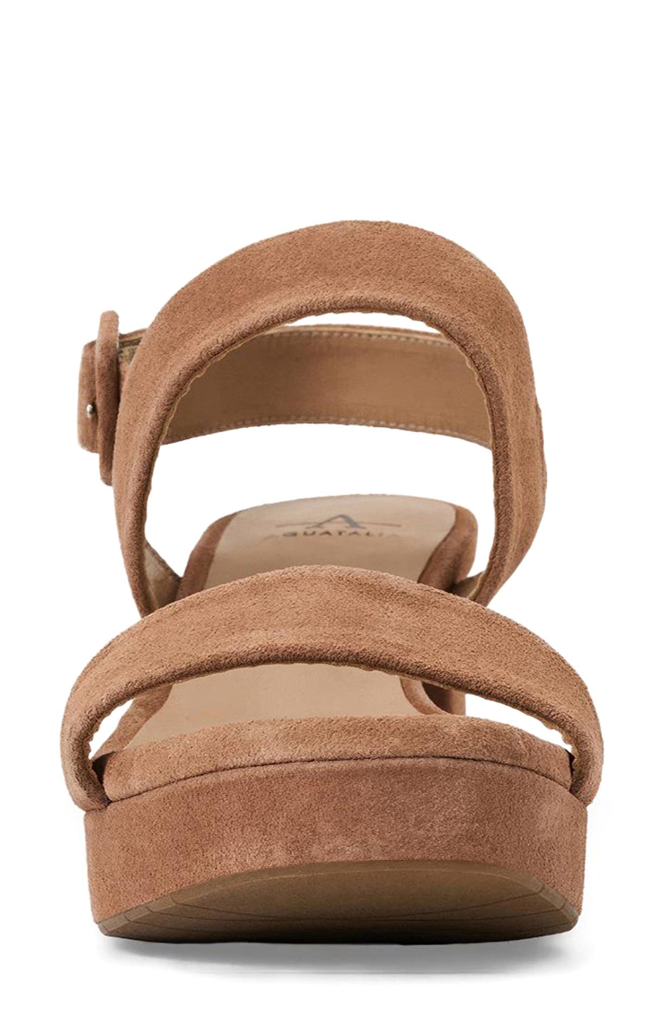 Melly Weatherproof Platform Sandal, Alternate, color, CLAY SUEDE