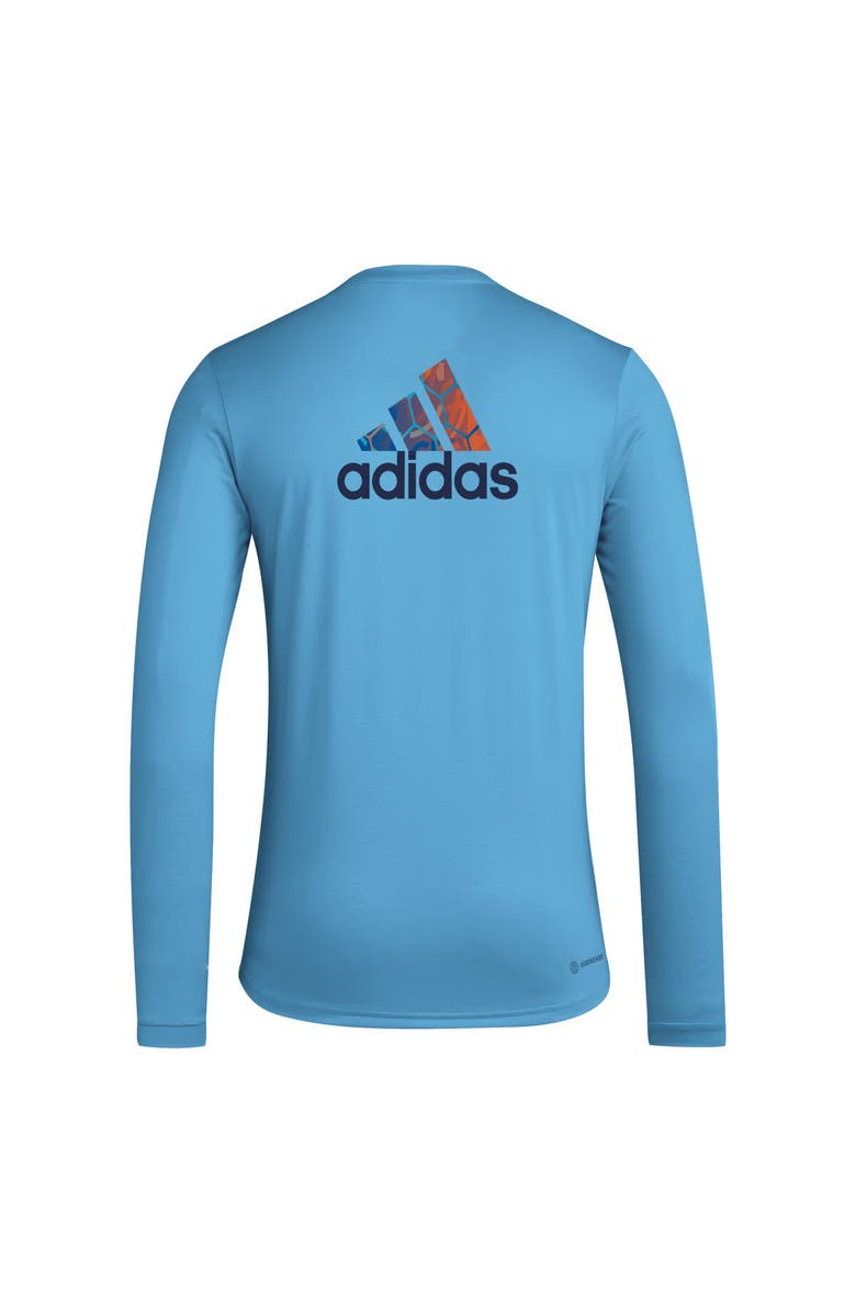 adidas Men's adidas Sky Blue New York City FC Local Pop AEROREADY Long Sleeve T-Shirt, Alternate, color,