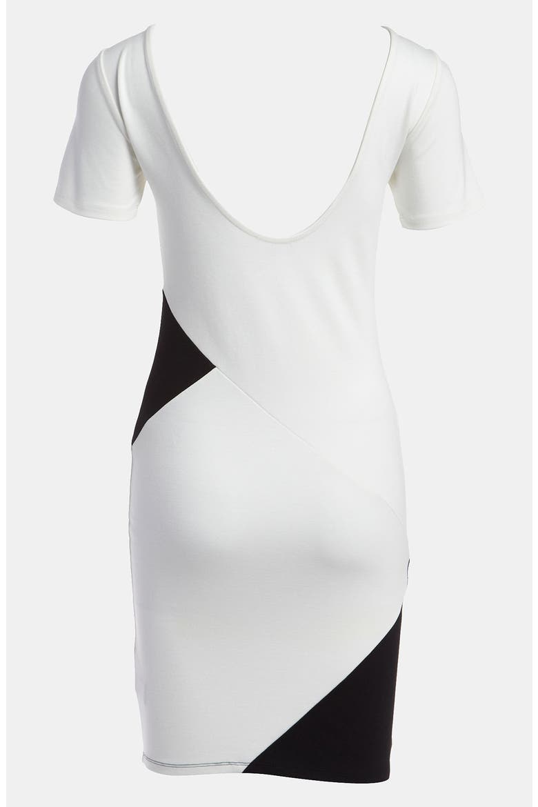Body-Con Dress, Alternate, color, BLACK/ WHITE