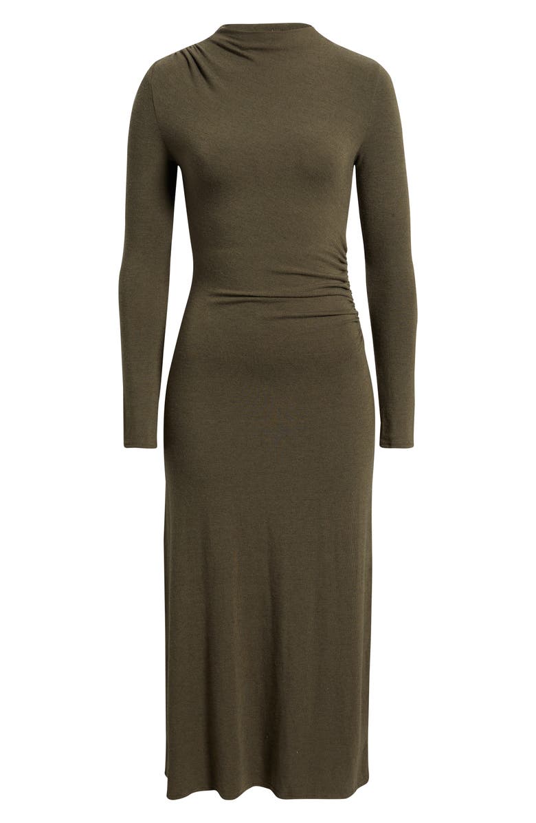 Rails Margaret Long Sleeve Knit Midi Dress, Alternate, color, Heather Olive