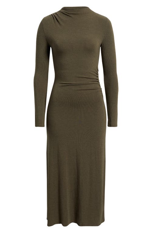 Rails Margaret Long Sleeve Knit Midi Dress In Brown