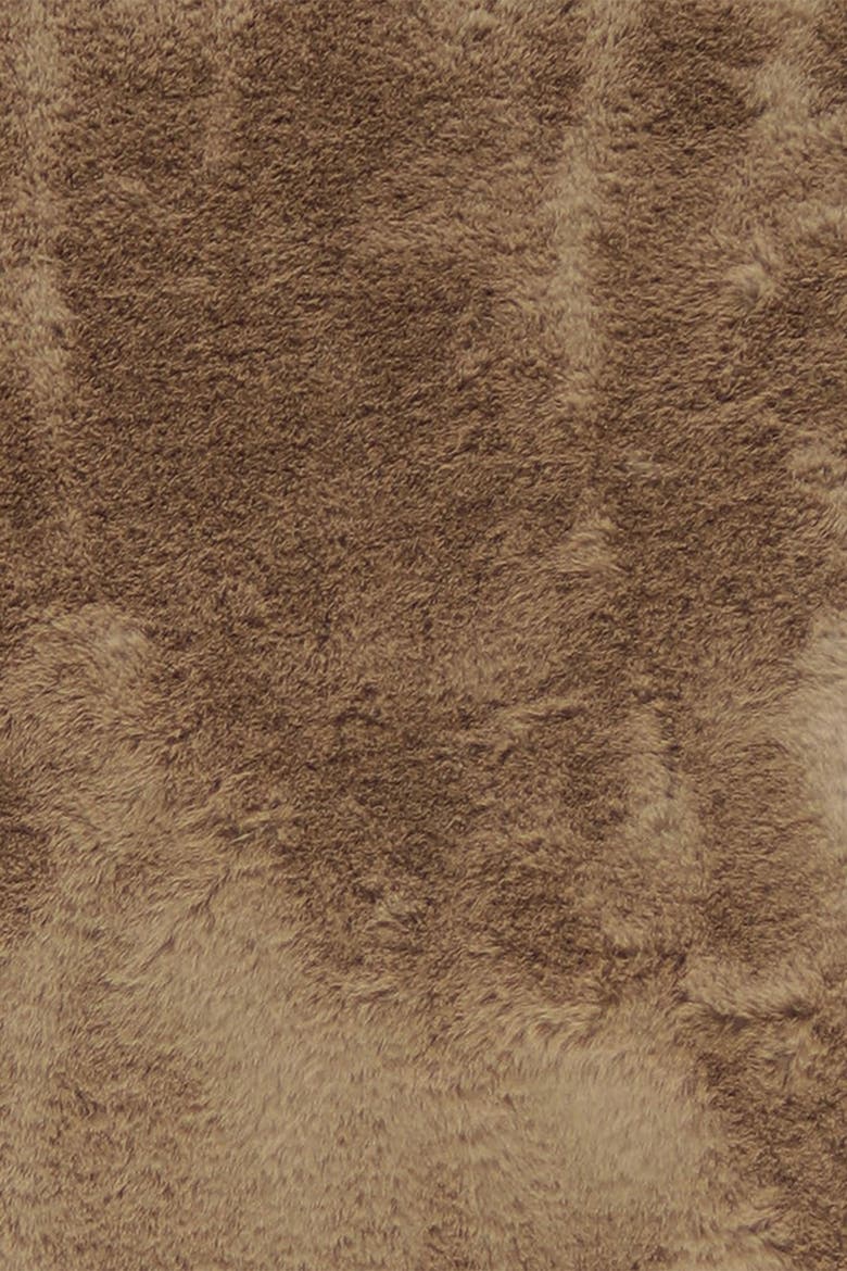 Faux Fur Rectangular Throw 3' X 5' - Taupe, Alternate, color, TAUPE