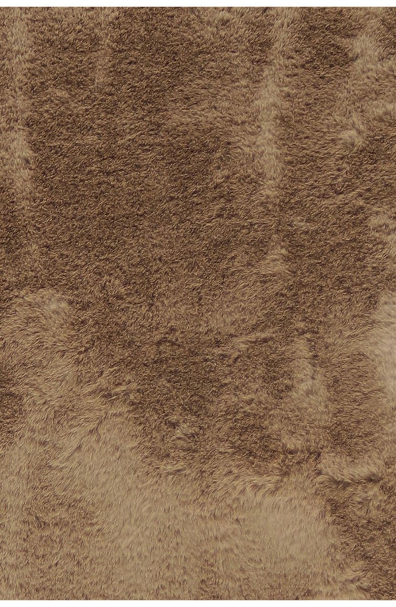 LUXE Faux Fur Rectangular Throw 3' X 5' - Taupe, Alternate, color, Taupe