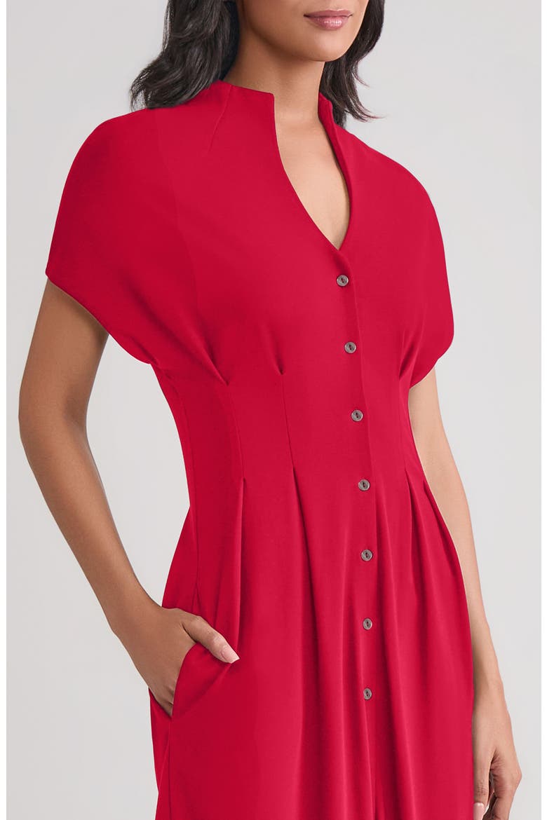 A-Line Midi Dress, Alternate, color, SCARLET RED