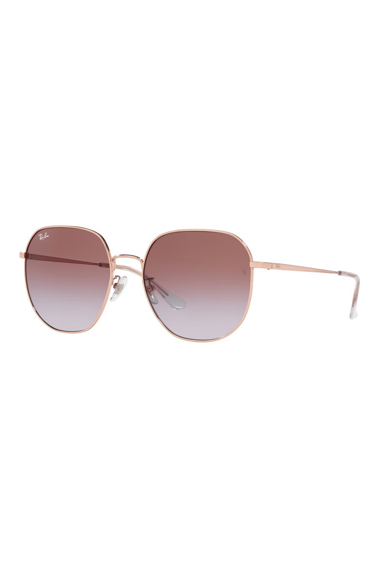 60mm Gradient Round Sunglasses, Alternate, color, ROSE GOLD BLUE GRADIENT VIOLET