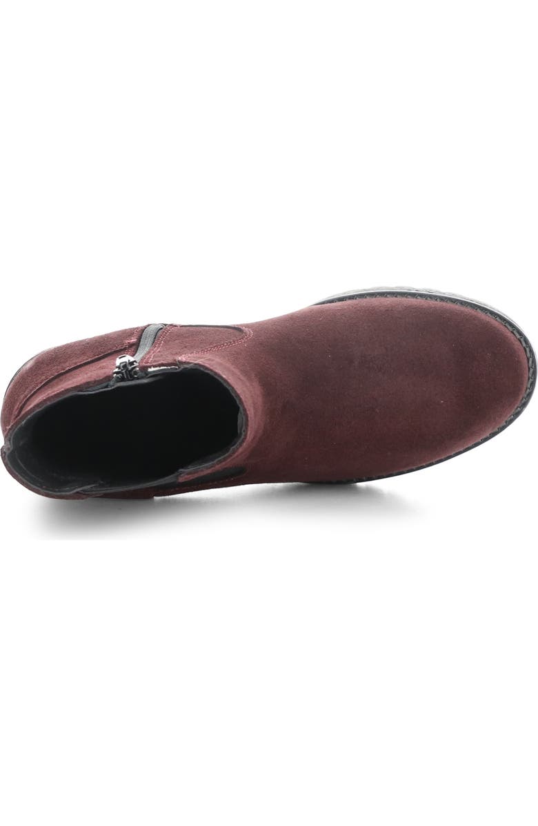 Bos. & Co. Mercy Waterproof Zip Bootie, Alternate, color, Mulberry Suede
