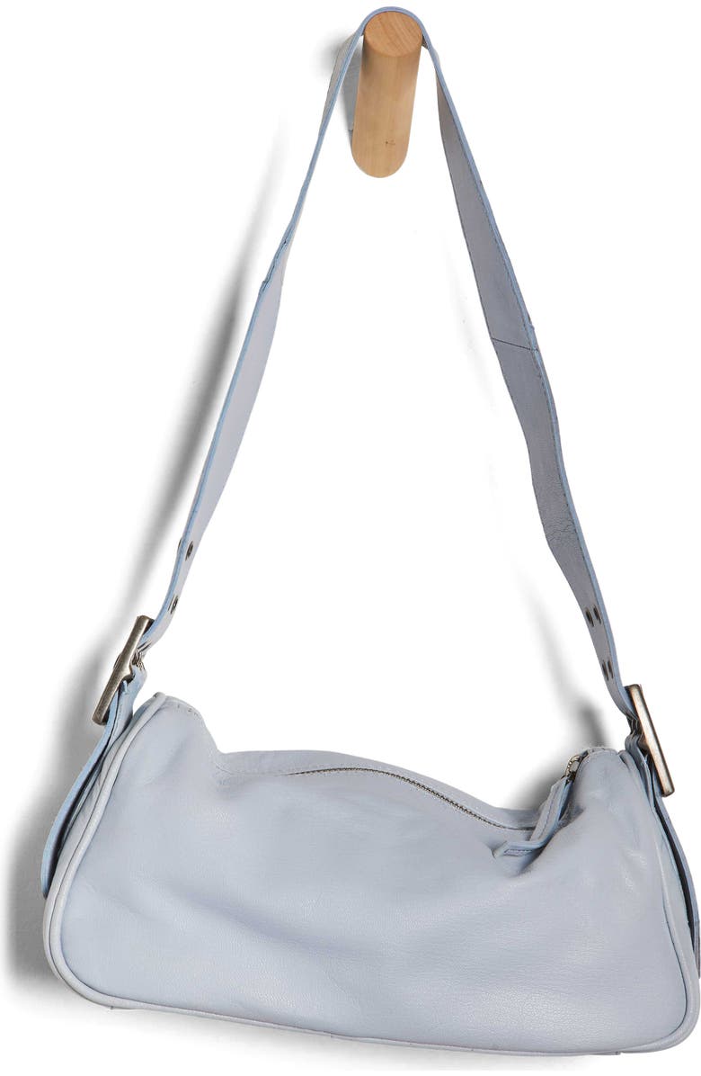 Free People Army Candy Leather Baguette Bag, Main, color, Chambray