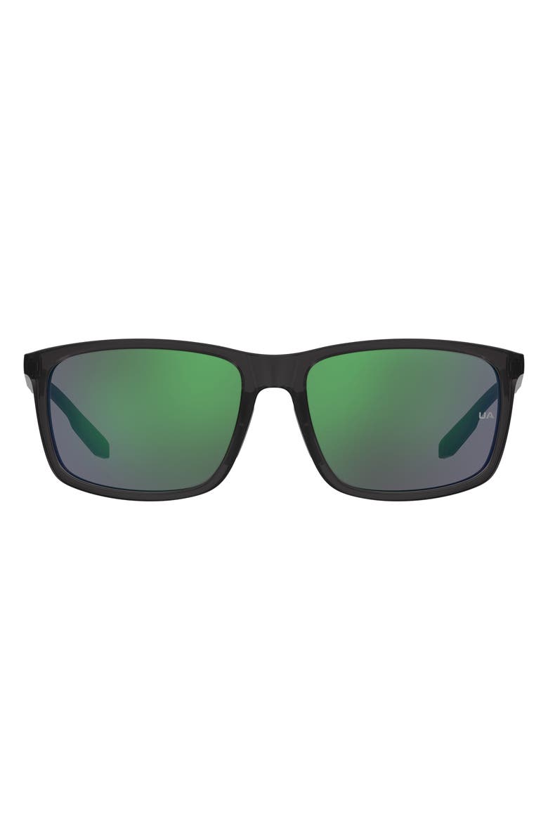 Under Armour London Square Sunglasses, Main, color, Crystal Grey