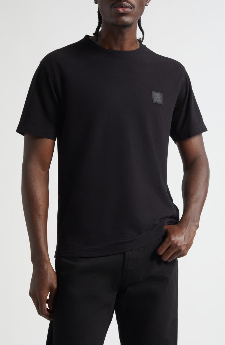 Stone Island Ghost Compass Patch T-Shirt, Main, color, V0029 Black