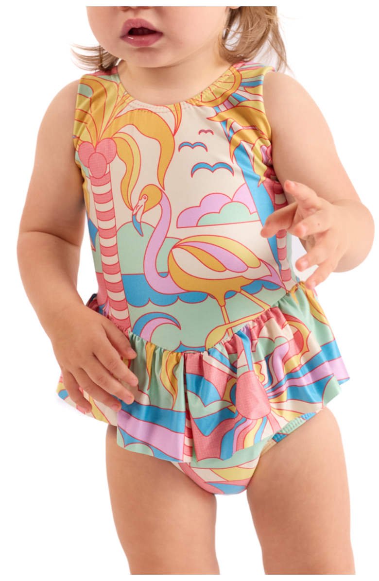 Kenny Flowers The Paradiso - Girls Ruffle One Piece with Tutu, Alternate, color, Yellow