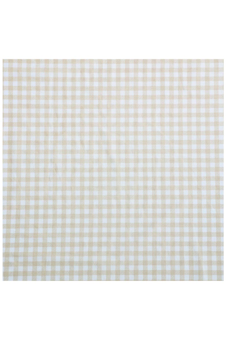 Little Gingham 200 Thread Count Cotton Percale Full Sheet Set, Alternate, color, LT-PASTEL BROWN