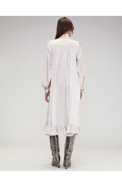 Cynthia Rowley Monroe Silk Charmeuse Dress In Stone