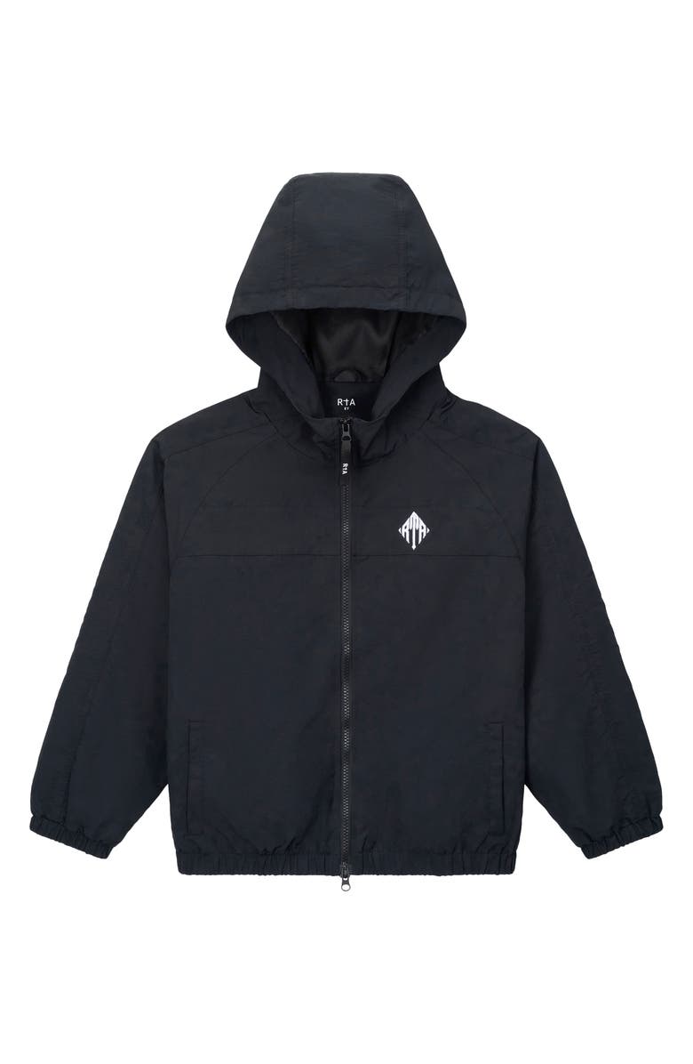 RtA Kids' Luca Hooded Windbreaker Jacket, Main, color, Black