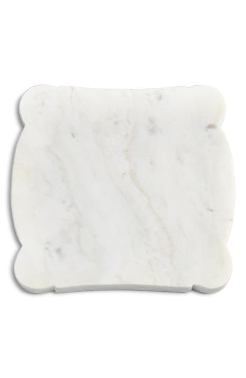 Scalloped Marble Serving Board
