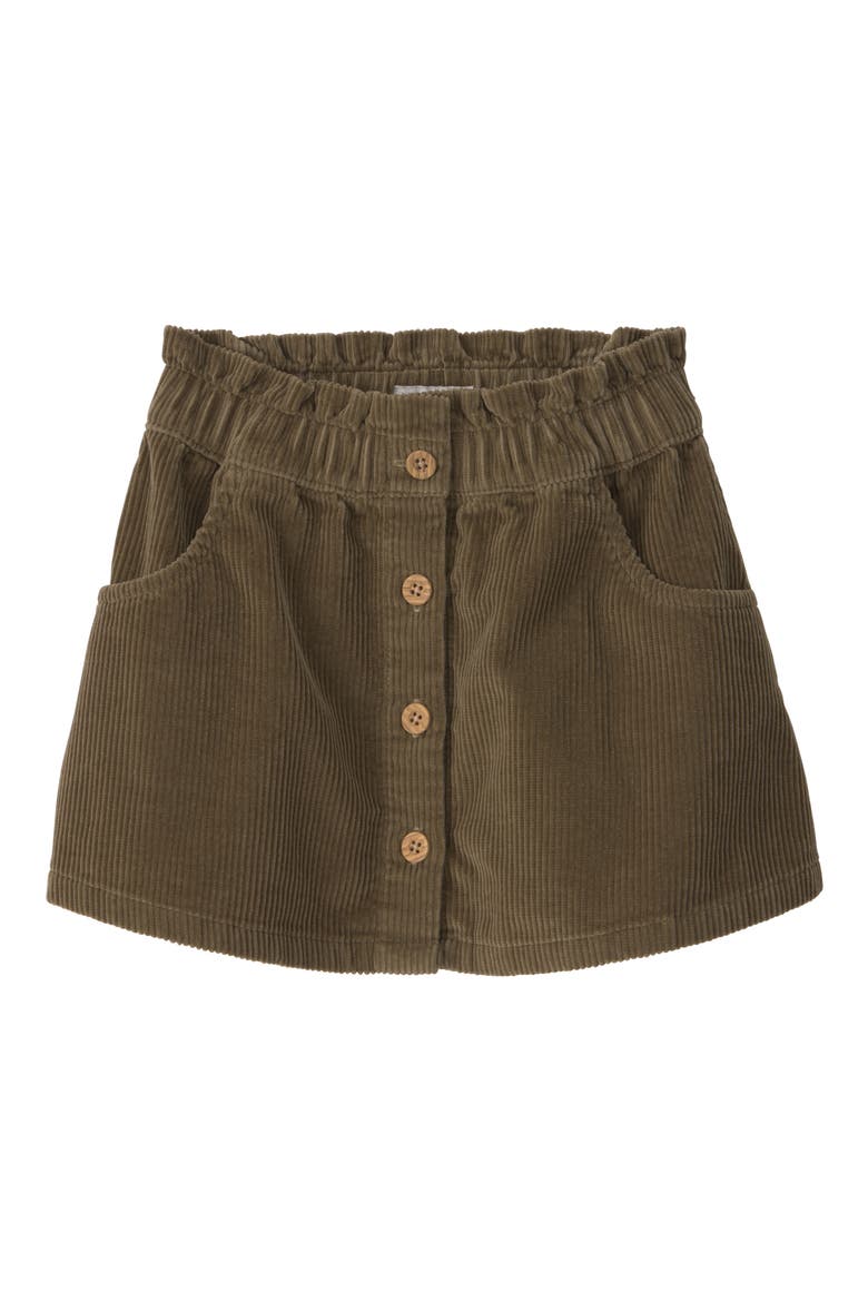 Kids' Organic Cotton Corduroy Skirt, Main, color, OLIVE