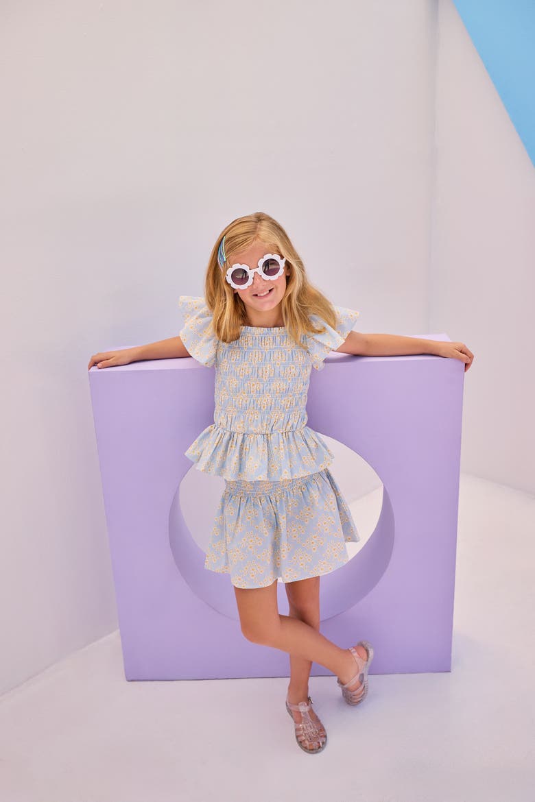 Kids' India Top, Alternate, color, Blue Ditsy Floral