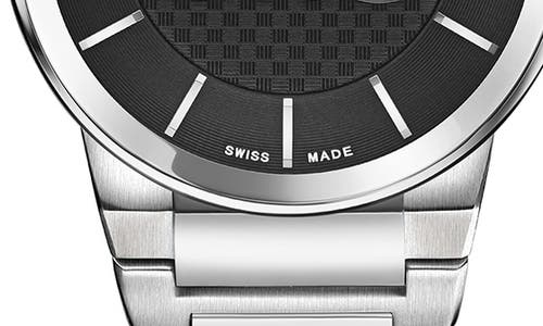Ferragamo Guilloche Quartz Bracelet Watch, 40mm In Silver