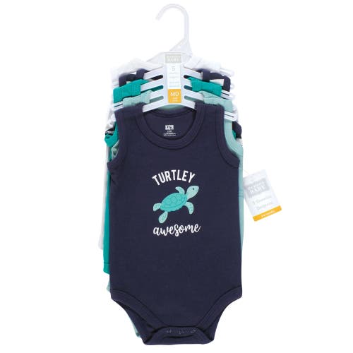 Hudson Baby Soft Cotton Sleeveless Bodysuits In Green