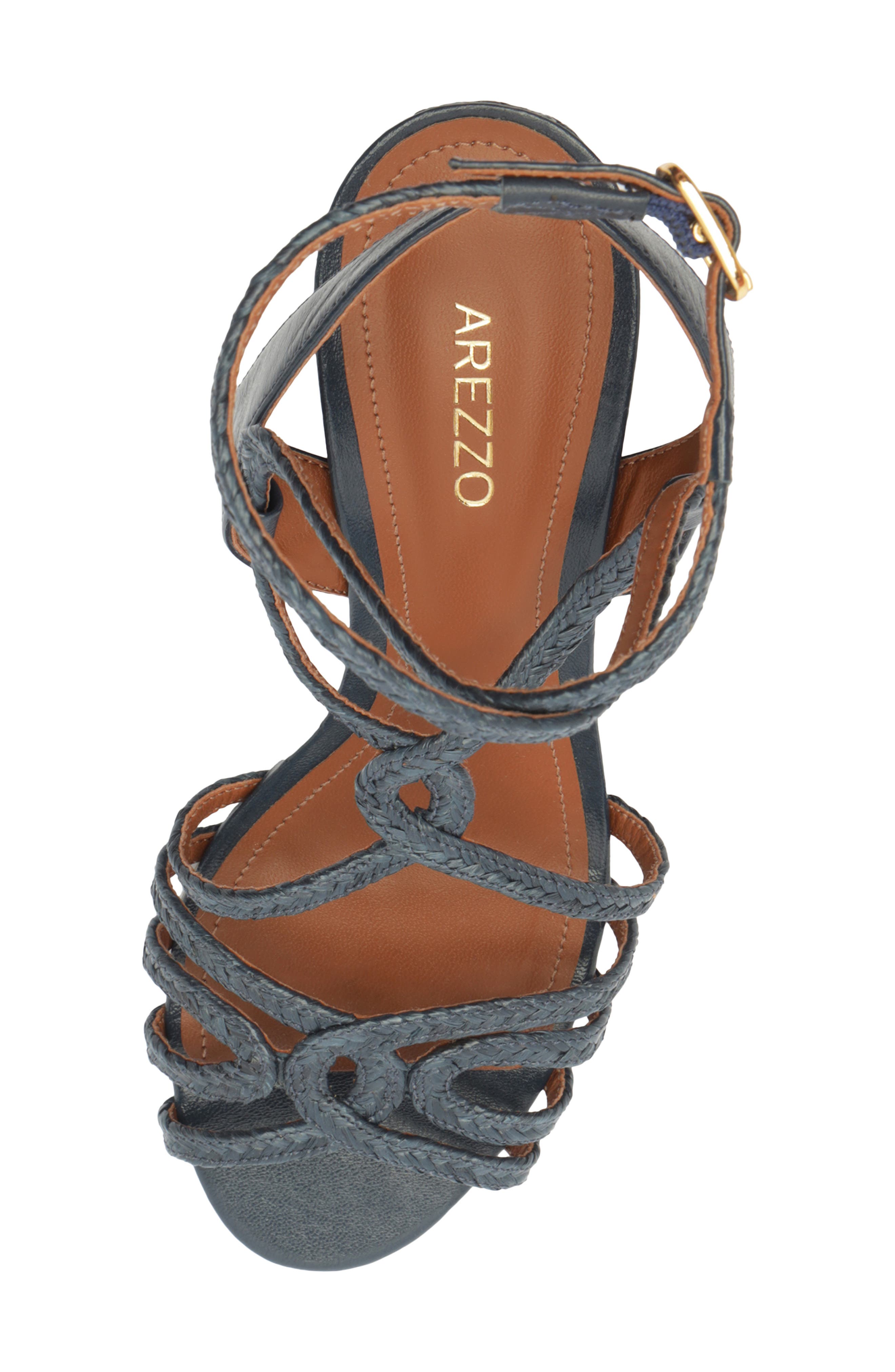 Arezzo Aria Ankle Strap Sandal, Alternate, color, Petroleo/ Navy Nautical