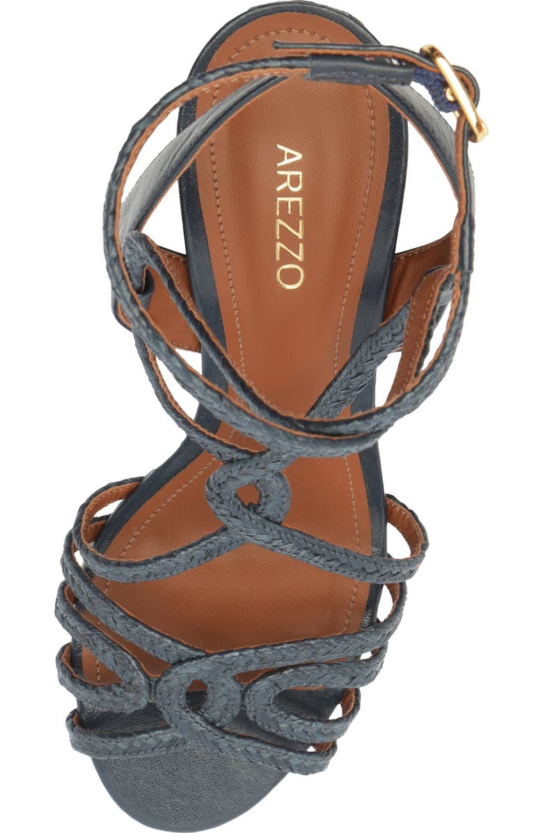 Arezzo Aria Ankle Strap Sandal, Alternate, color, Petroleo/ Navy Nautical