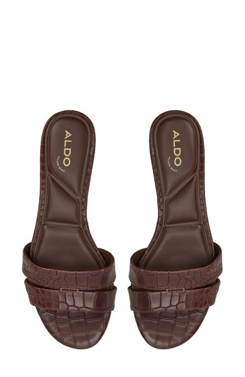 Aldo Scarletta Slide Sandal In Brown