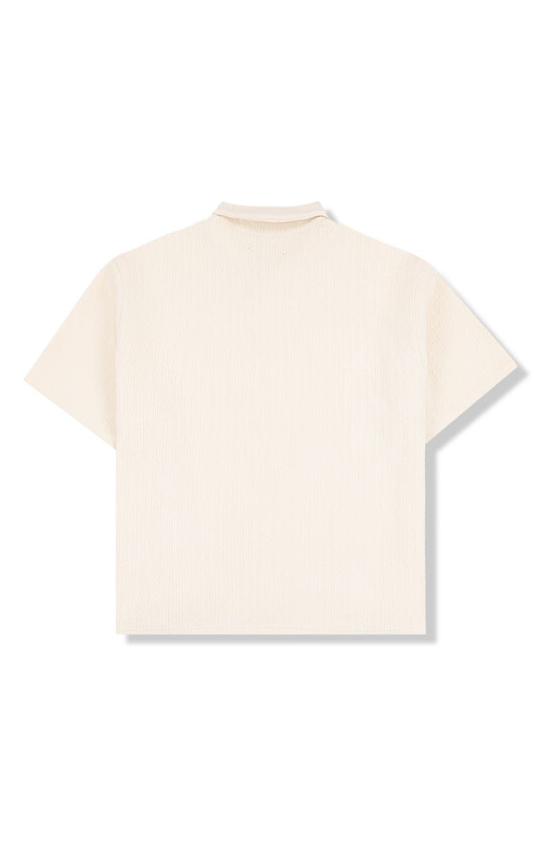 PLEASURES Cable Short Sleeve Polo, Alternate, color, Ecru