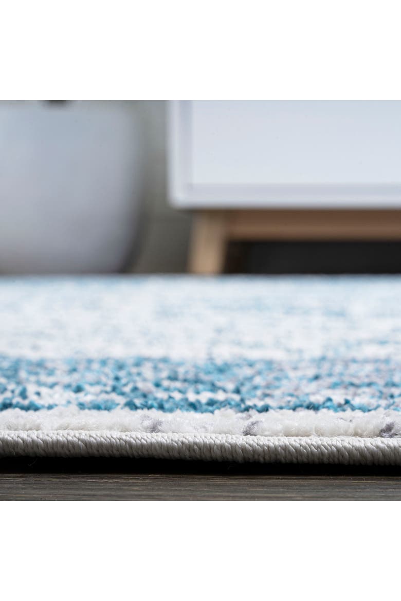 Boho Cottage Medallion Area Rug, Alternate, color, Blue/White
