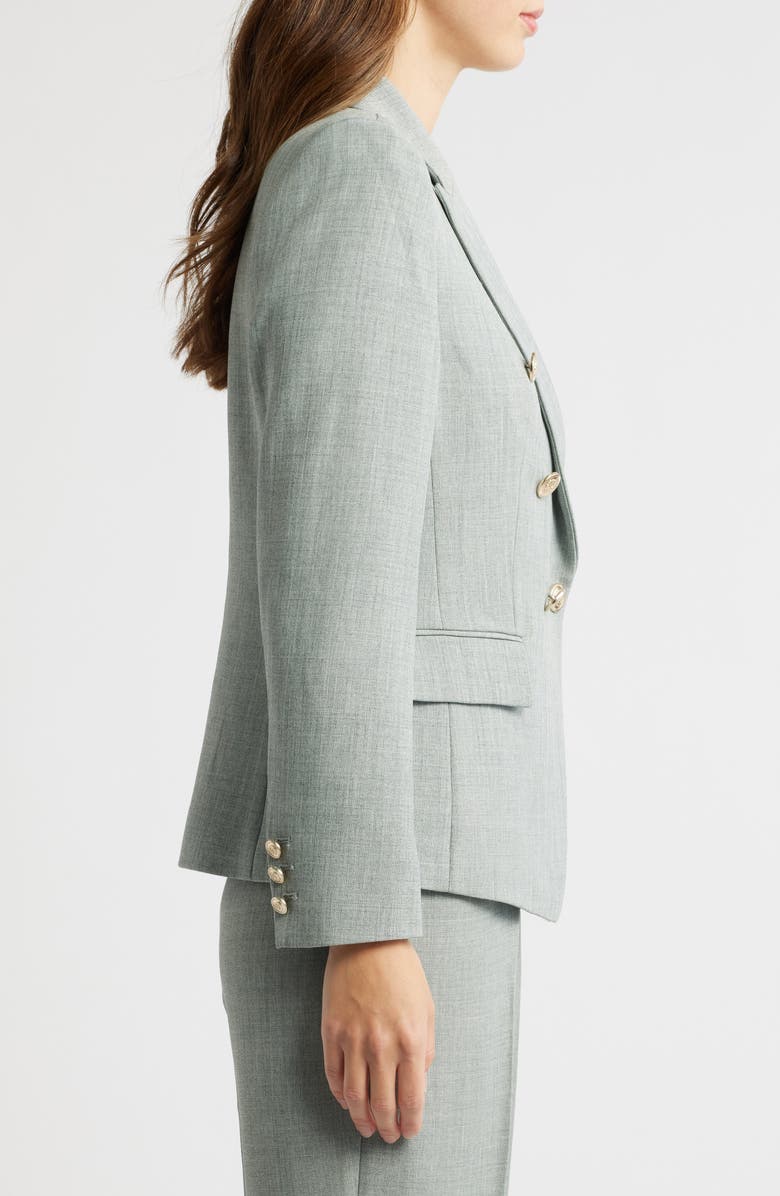 Tahari ASL Melangé Stretch Crepe Blazer, Alternate, color, 