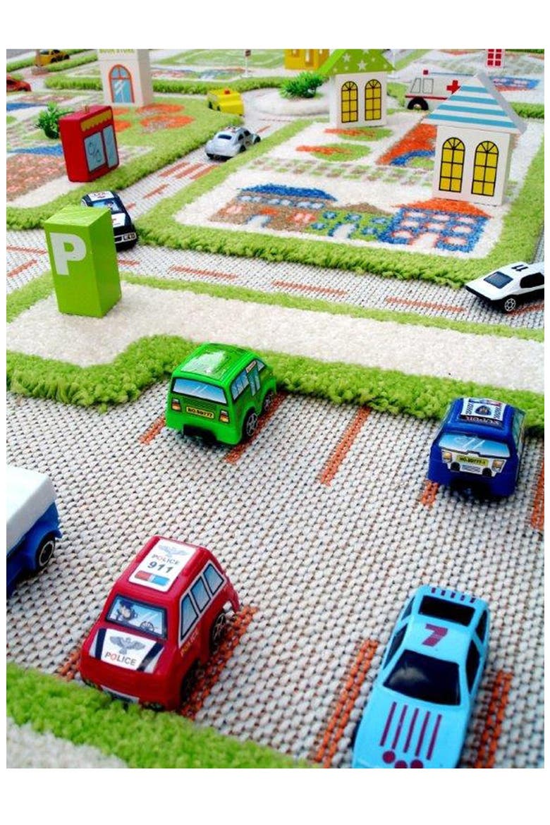 LUCA AND CO 'Traffic' Play Rug, Alternate, color, GREEN