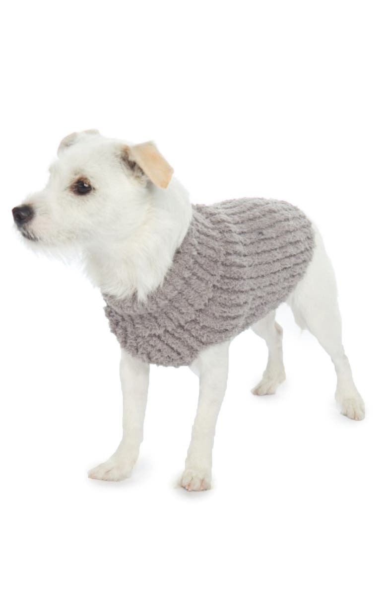 Barefoot Dreams<sup
®</sup
CozyChic<sup
™</sup
Ribbed Dog Sweater, Main, color, Warm Gray