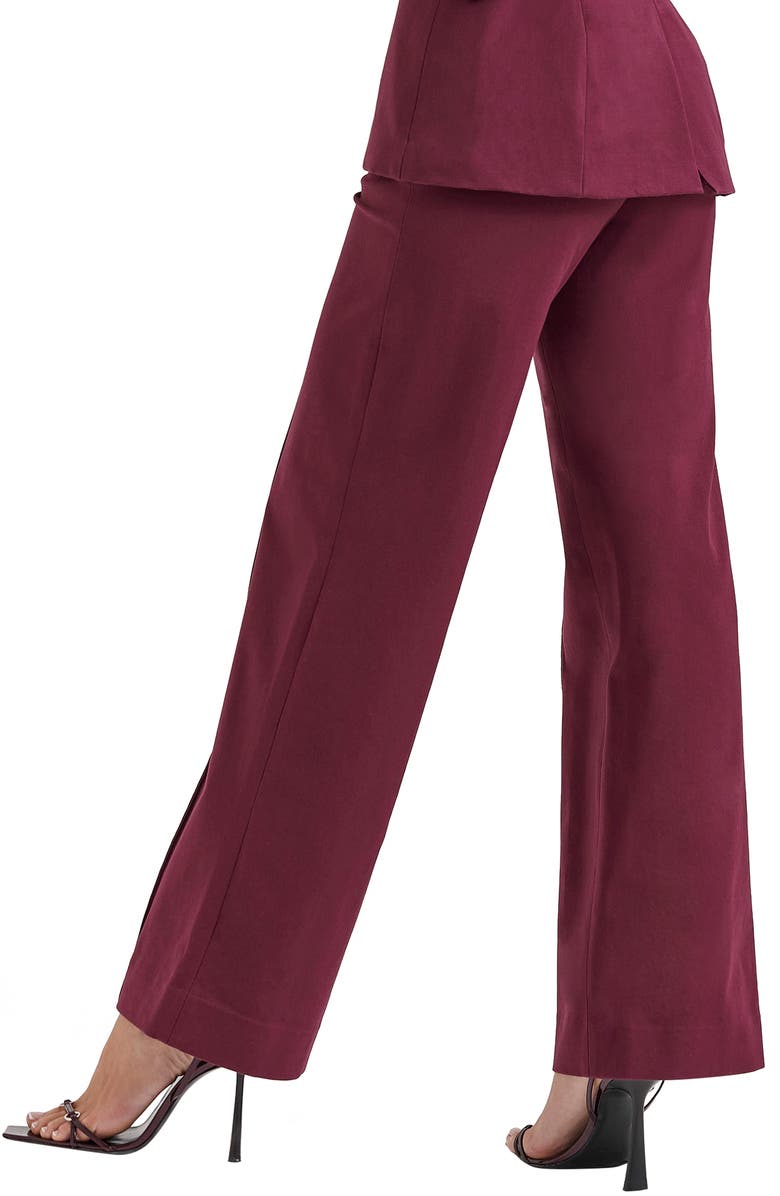HOUSE OF CB Rivi Loose Fit Trousers, Alternate, color, Windsor Wine