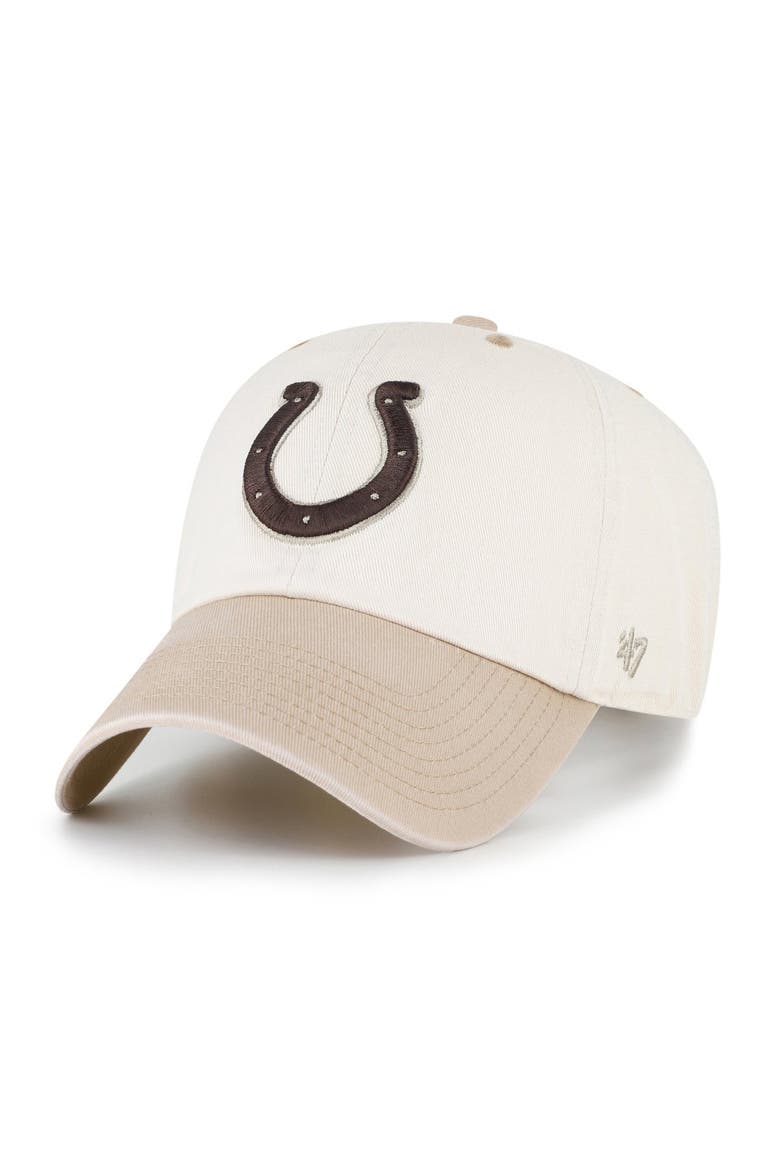 Men's '47  Natural/Tan Indianapolis Colts Neutral Terrain Clean Up Adjustable Hat, Main, color, Natural