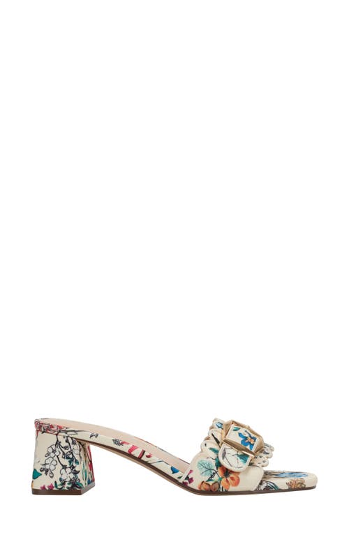 UNISA UNISA VINLEY DENIM BUCKLE SCALLOPED SLIDE SANDAL 