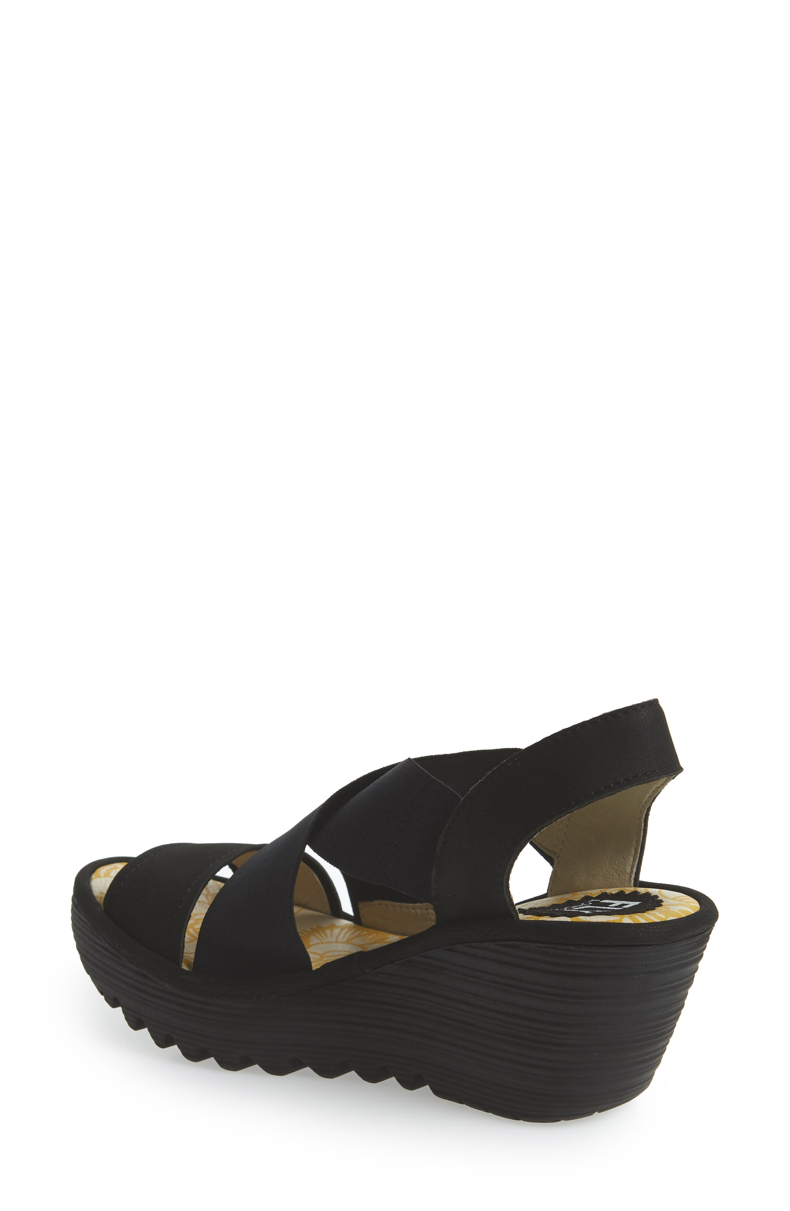 Fly London Yaji Cross Wedge Sandal, Alternate, color, 