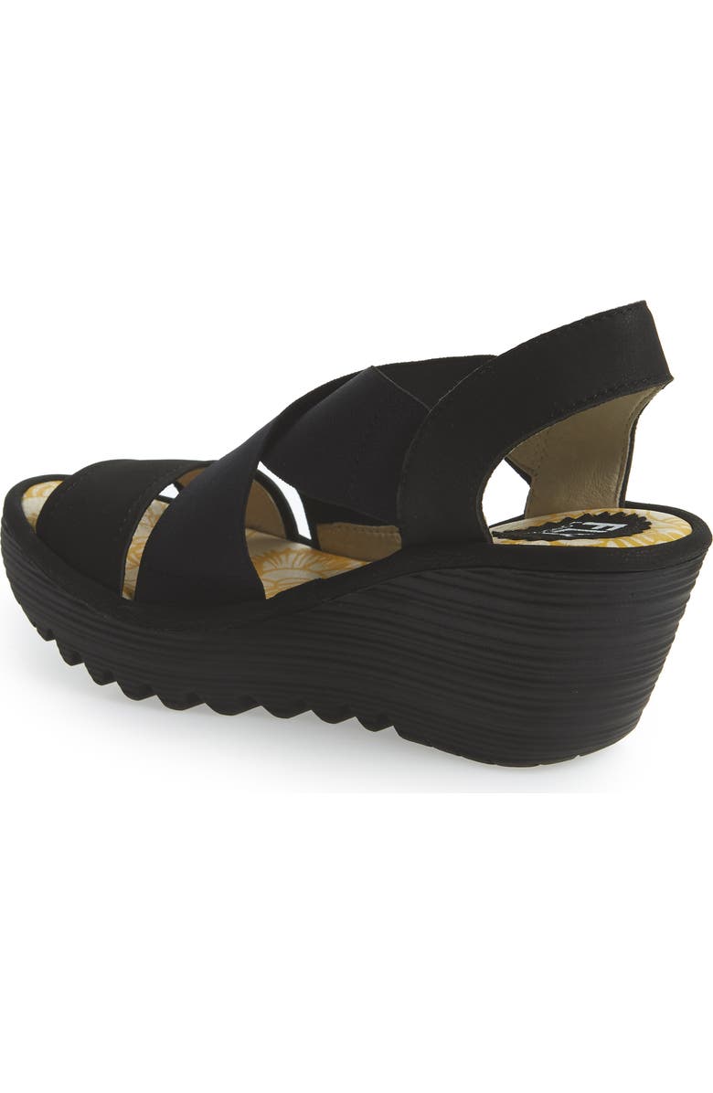 Fly London Yaji Cross Wedge Sandal, Alternate, color,