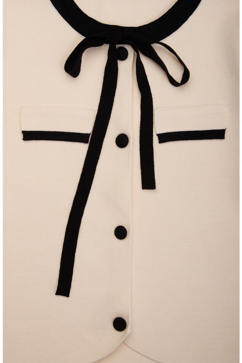 Tie Front Cardigan, Alternate, color, NATURAL